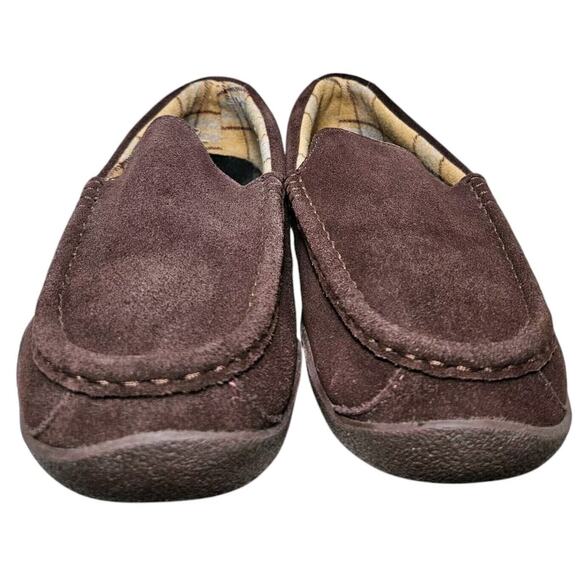 Kuru Loft Suede Shoes Brown Comfort Slip-On Moccasin House Slippers Mens 10 Med - Picture 4 of 14